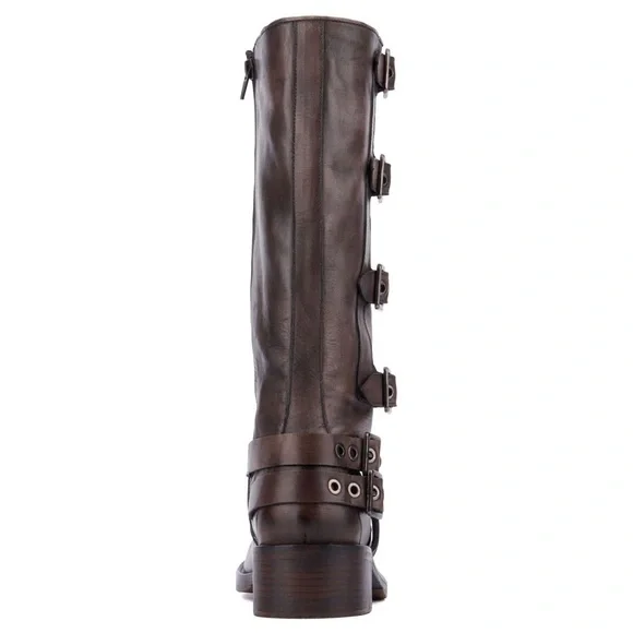Brown Leather Knee-High Boots - Picture 3 of 11